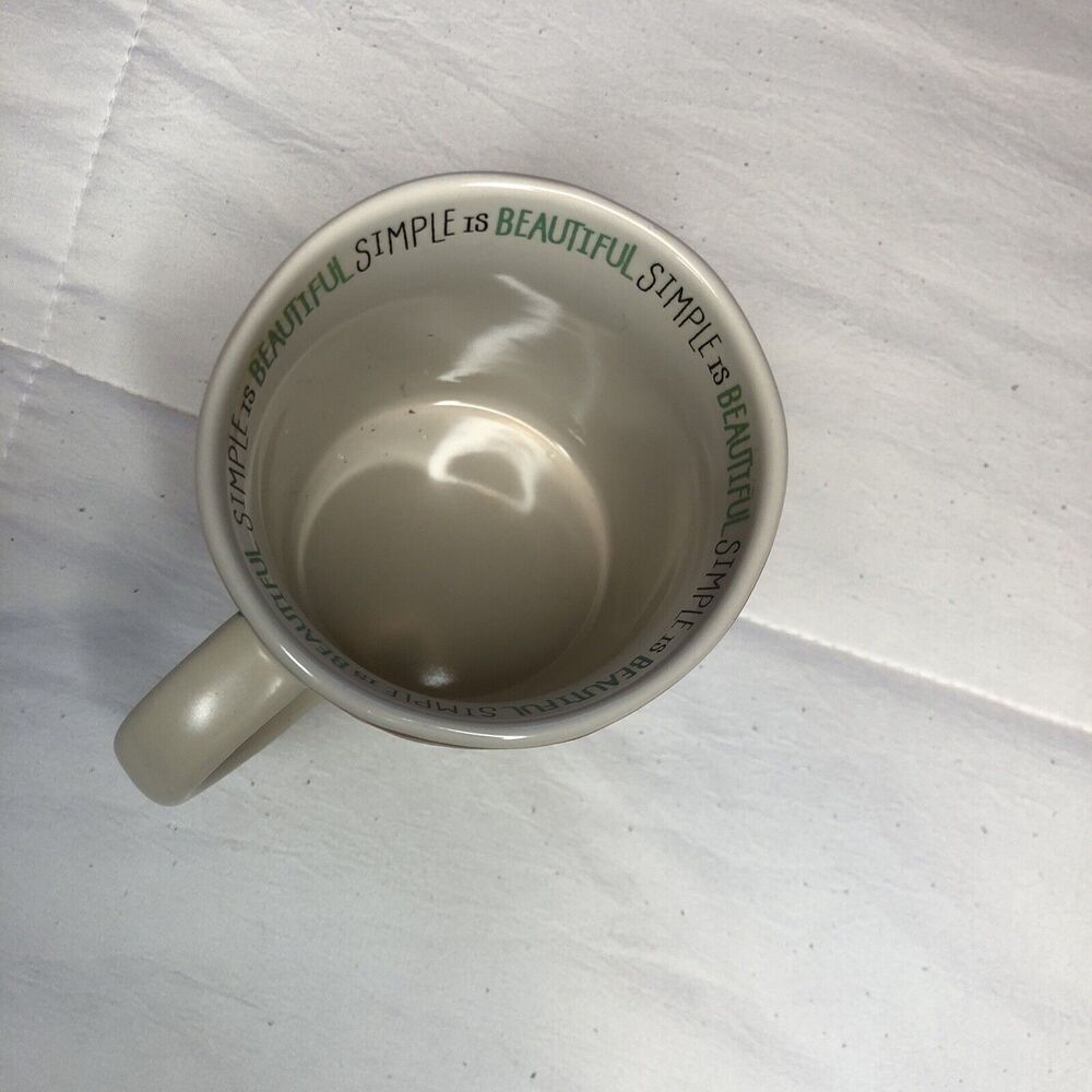 Toms Shoes Coffee Mug Simple is Beautiful Target Colored Stripes Stoneware Cup - Picture 5 of 10